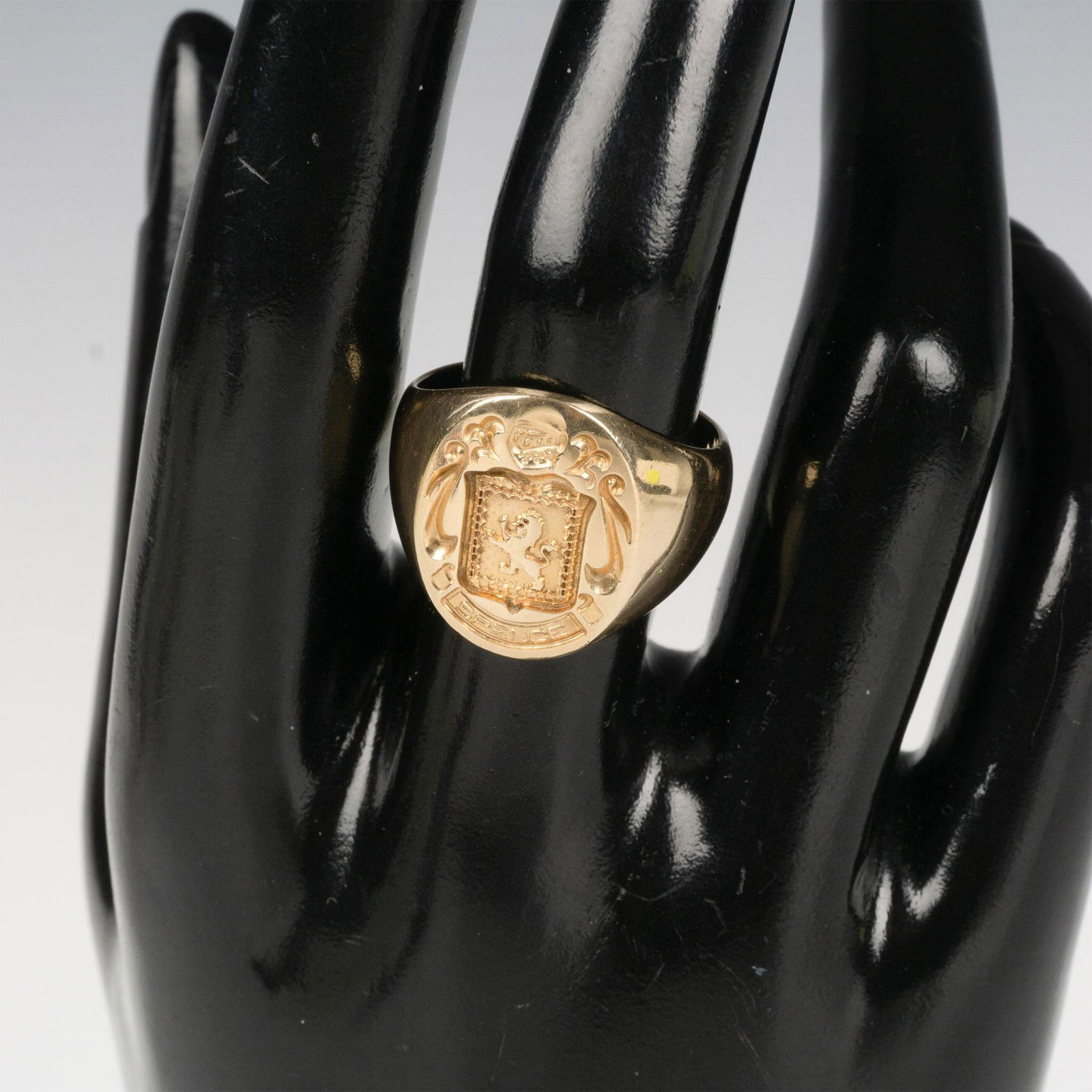 ArtCarved 14K Yellow Gold Custom Lion Crest Ring (1 of 5)