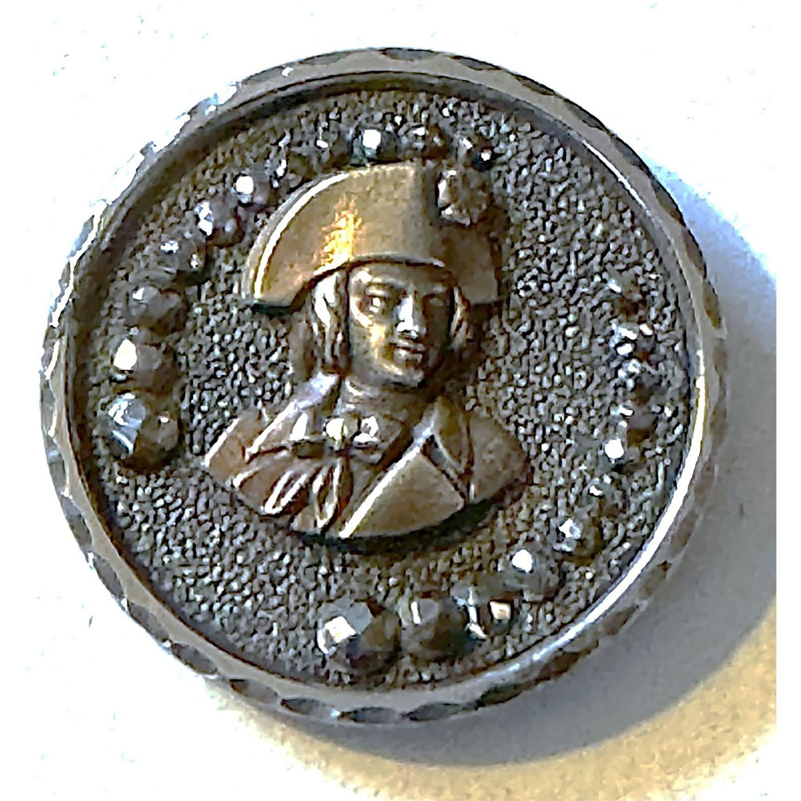 A division one pictorial steel cup button (1 of 2)