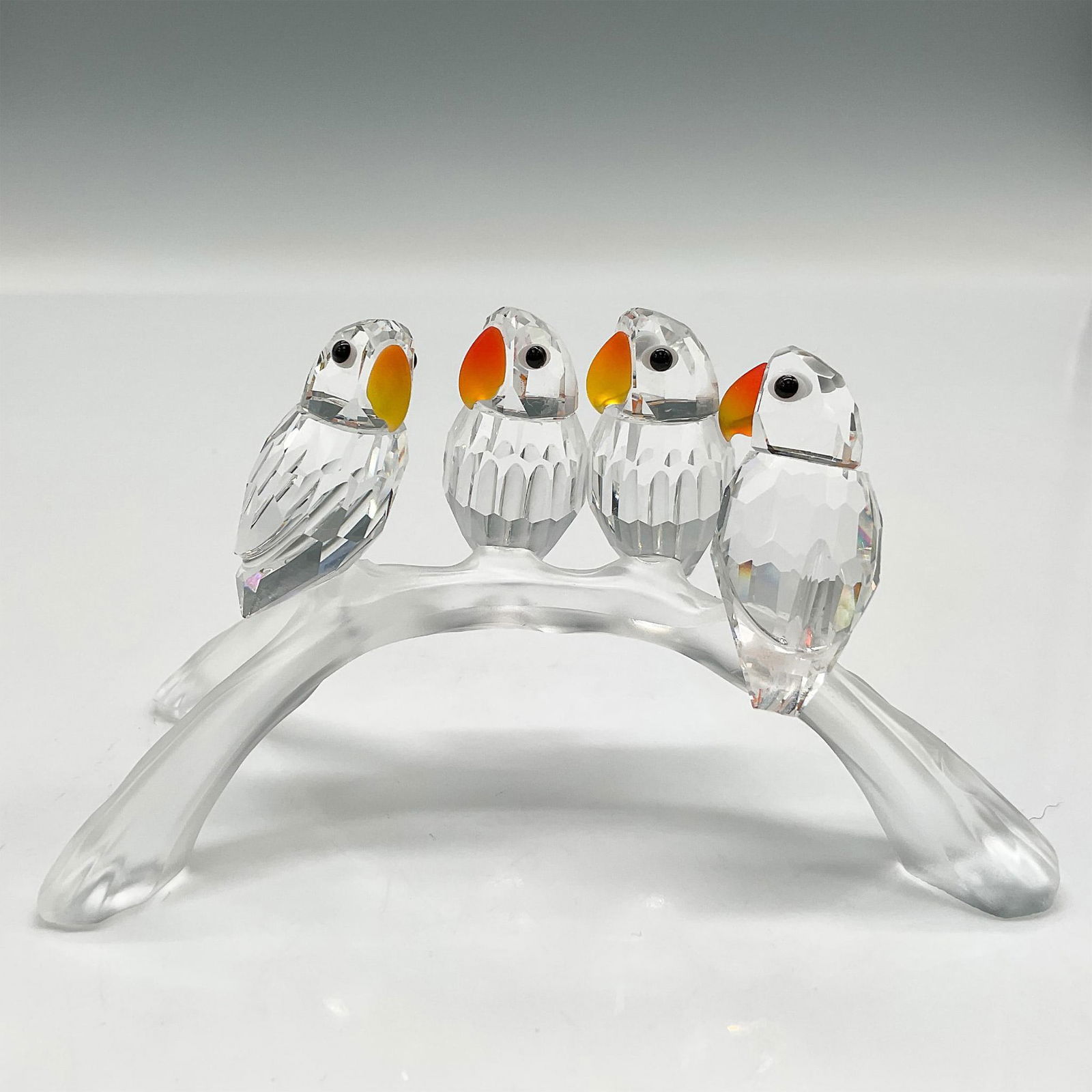 Swarovski Silver Crystal Figurine, Baby Lovebirds (1 of 3)