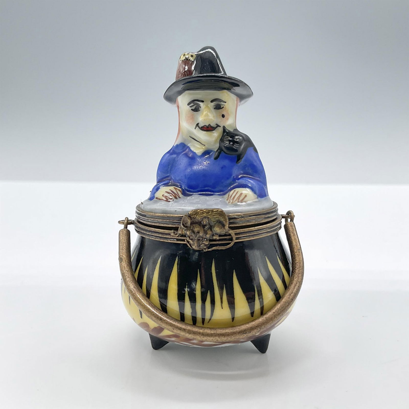Limoges Porcelain Treasure Box, Witch Cauldron (1 of 4)