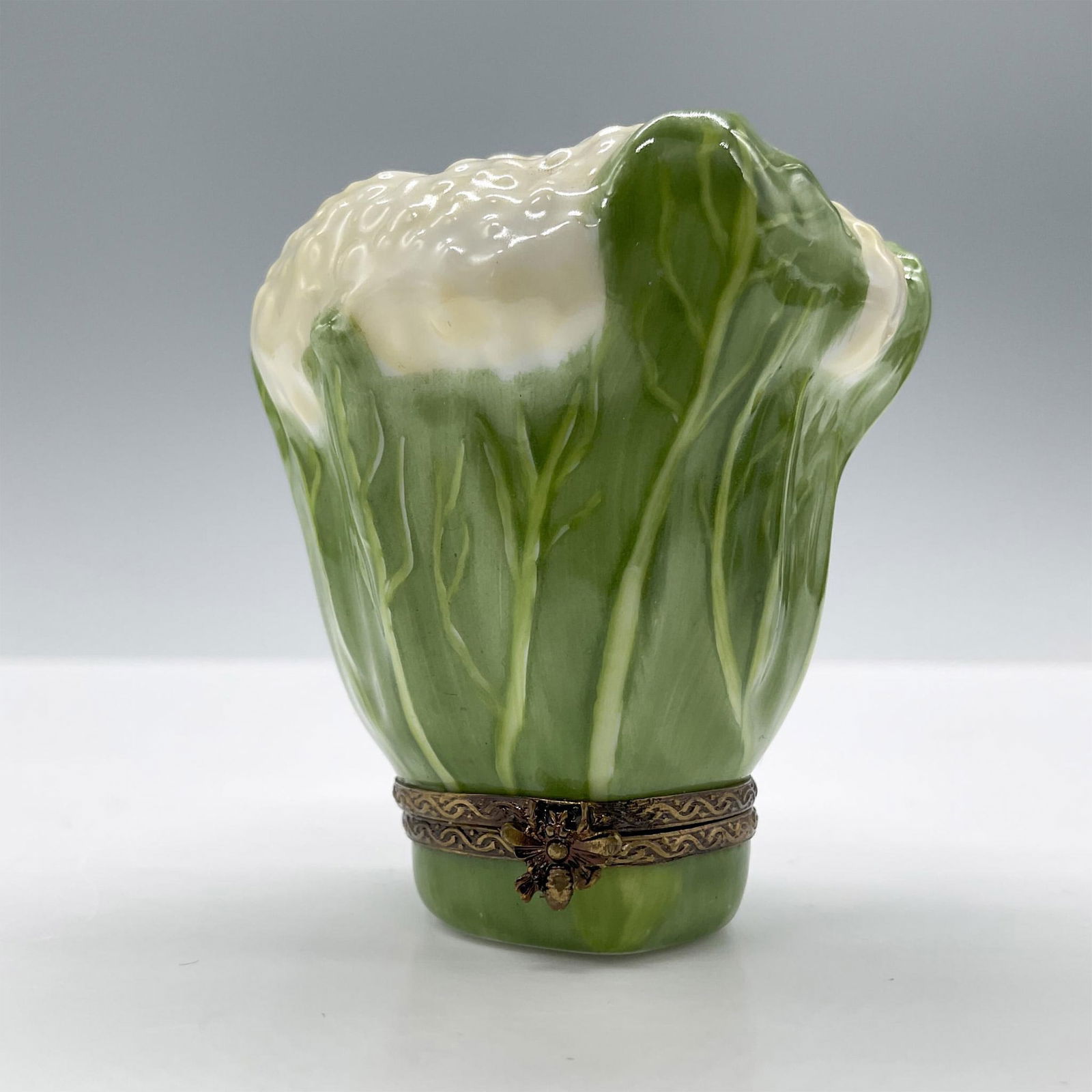 Limoges Porcelain Treasure Box, Cauliflower (1 of 4)