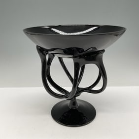 F.B. Unique Imports Art Glass Compote Bowl