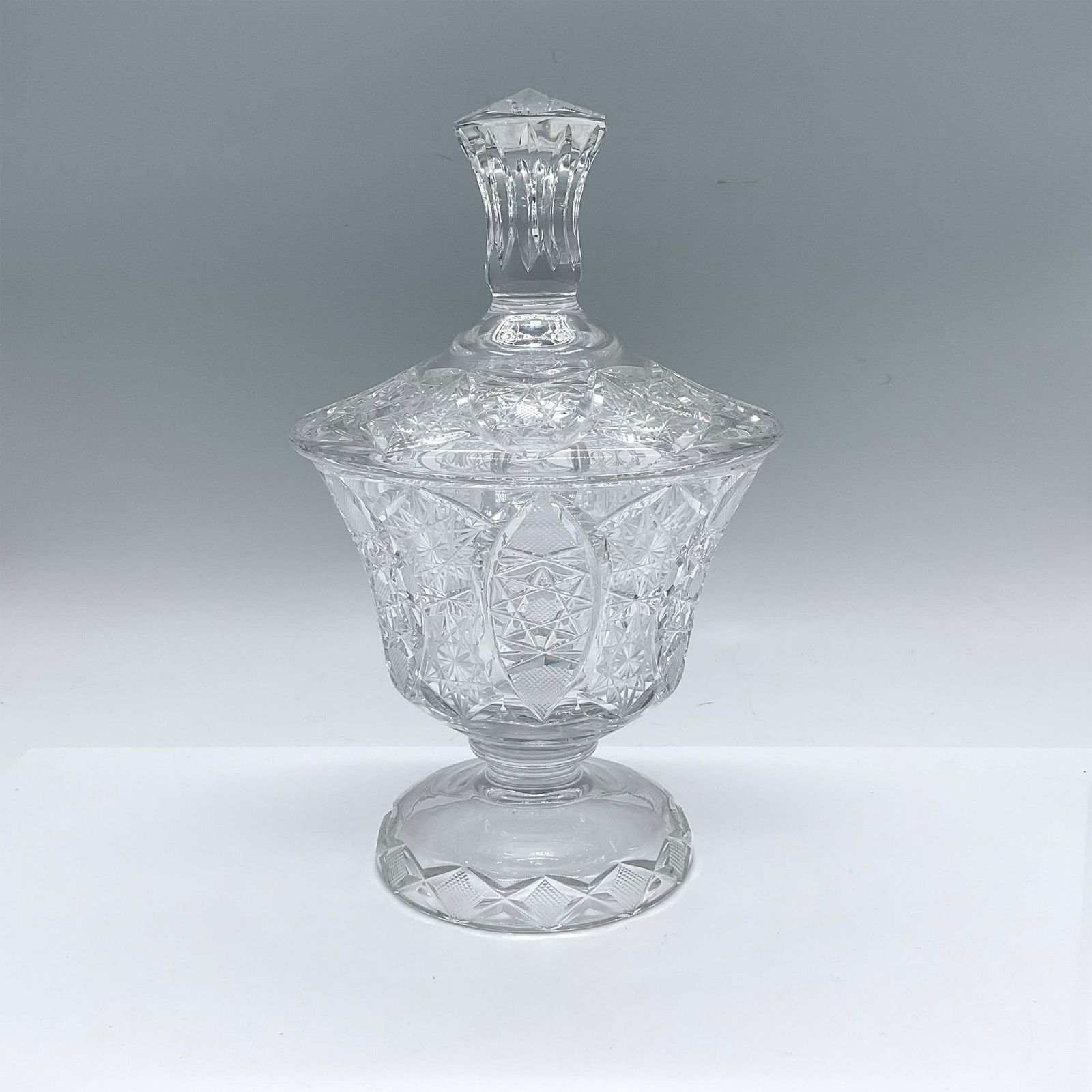 Vintage American Brilliant Cut Glass Candy Bowl (1 of 4)