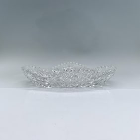 American Brilliant Oval Cut Crystal Glass Dish
