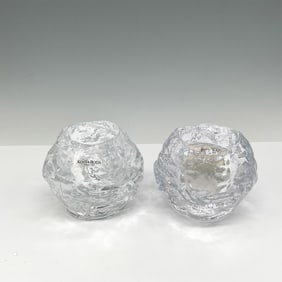 Pair of Vintage Kosta Boda Snowball Votives