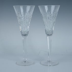 Pair of Waterford Millennium Collection Toasting Flutes