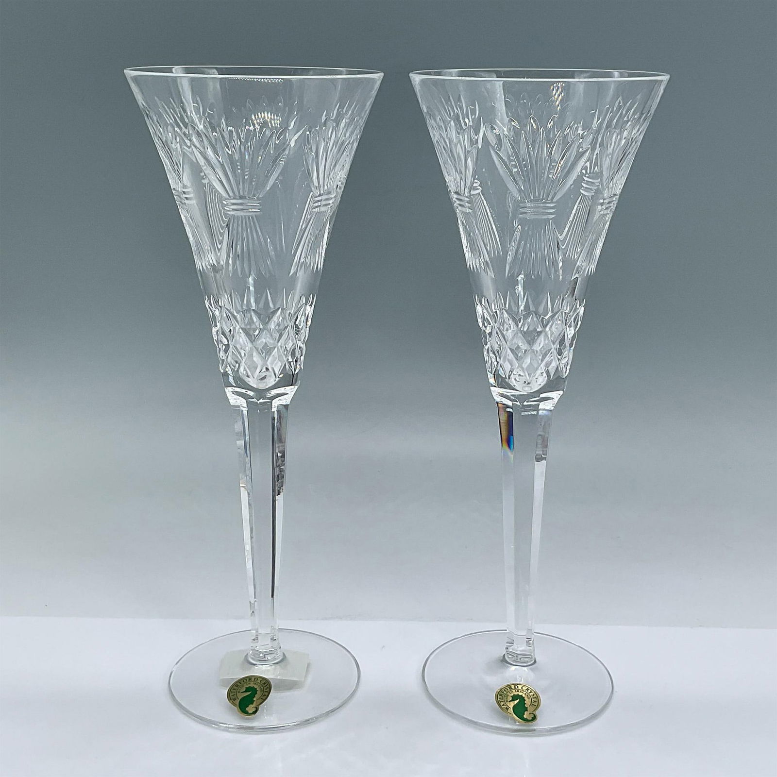 2pc Waterford Champagne Glasses, Millennium Prosperity (1 of 4)