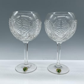 Pair of Waterford Crystal Goblets, Millennium Happiness