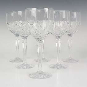 6pc Waterford Wine Glasses Set, Marquis Brookside