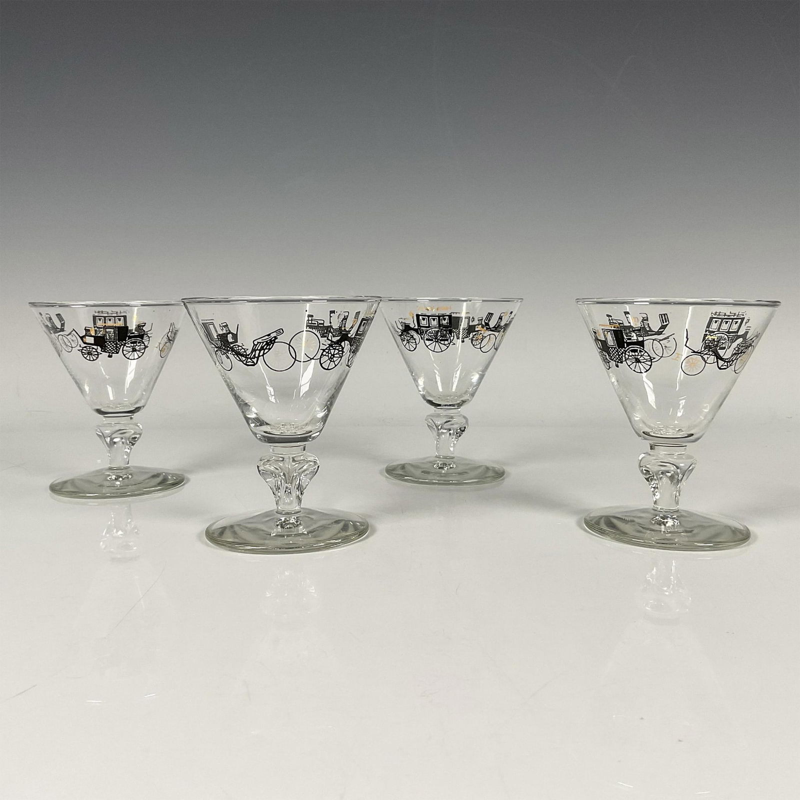 4pc Stagecoach Art Martini Glasses (1 of 4)