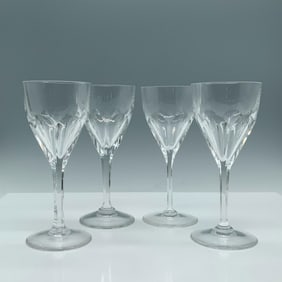 4pc St Louis Crystal Bristol Wine Glasses