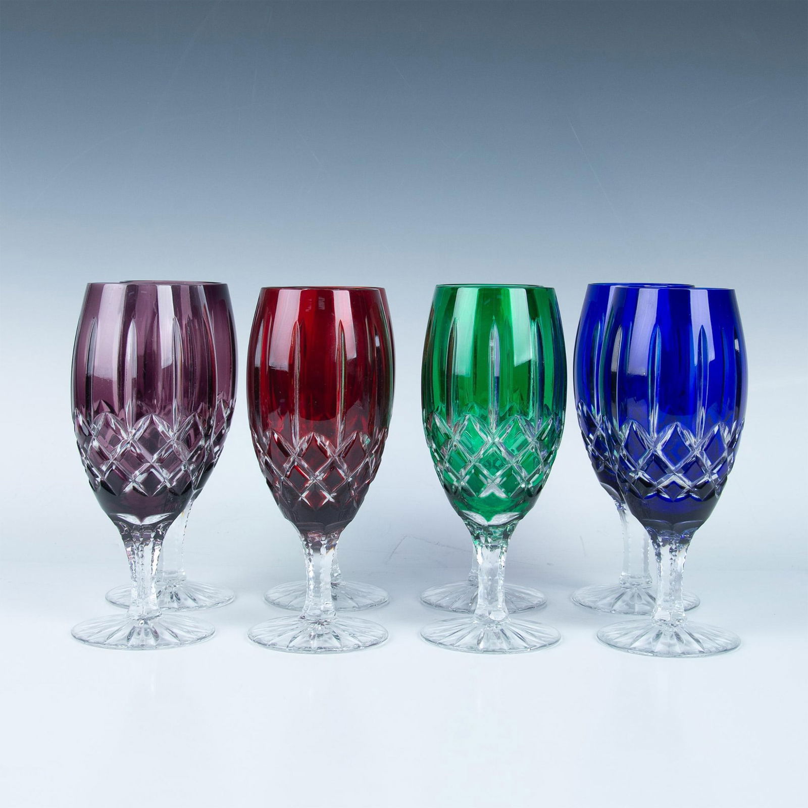 8pc Ajka Arabella Cut Crystal Tea Goblets (1 of 4)
