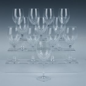 12pc Cristal D'Arques-Durand Juan Burgundy Wine Glasses