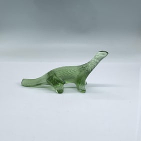 Lalique Green Crystal Figurine, Salamander