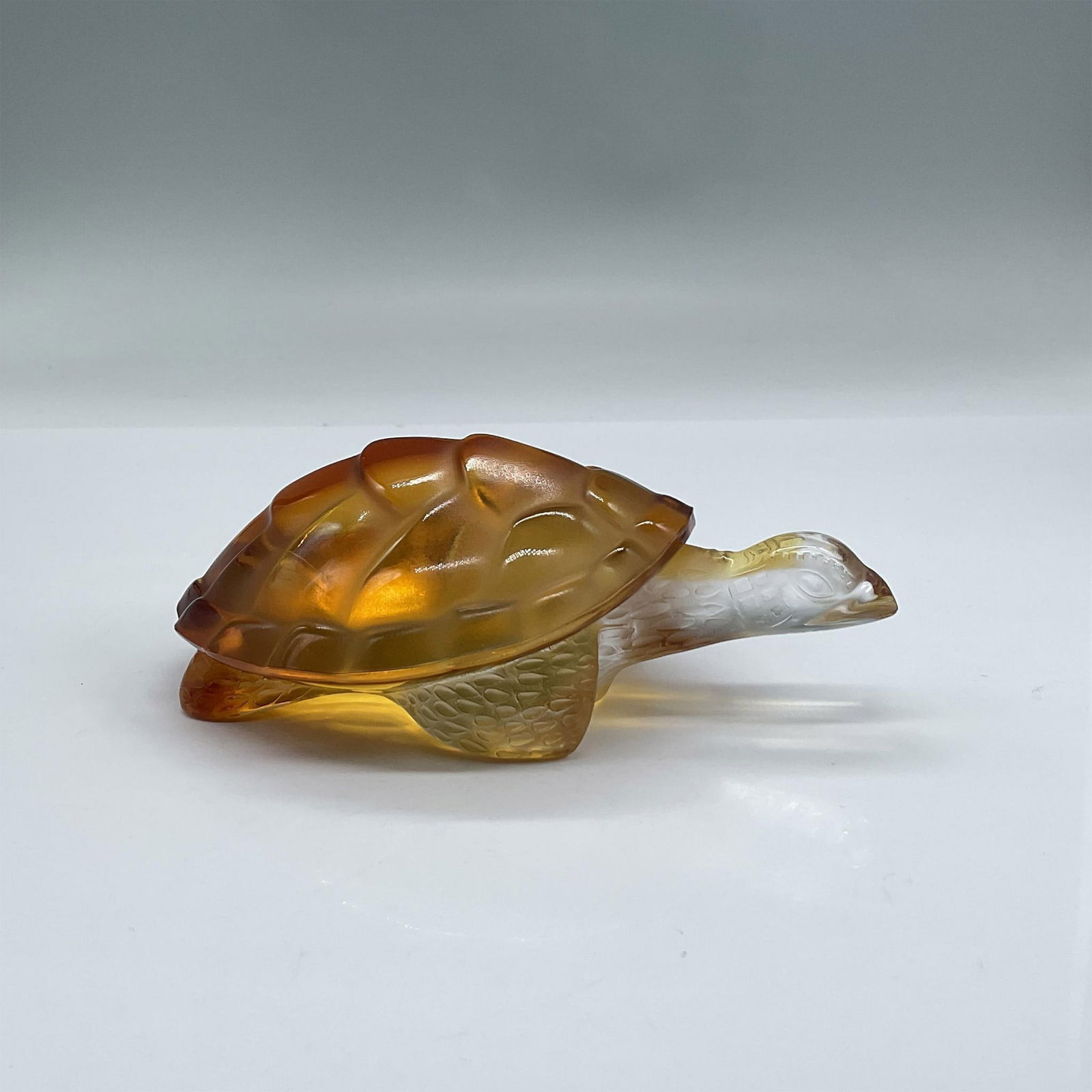 Lalique Crystal Figurine, Amber Caroline Turtle (1 of 3)