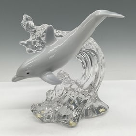 Lenox Porcelain and Crystal Figurine, Jumping Dolphin