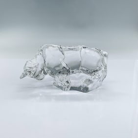 Baccarat Crystal Figure, Grazing Bull