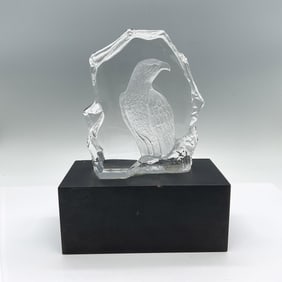 Mats Jonasson Style Crystal Eagle Plaque
