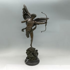 After Antonio Canova (Italian, 1757-1822) Bronze Sculpture, Guardian Angel