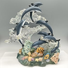 Lenox Acrylic Sculpture, A Paradise of Dolphins