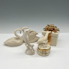 4pc Lenox Bone China Keepsake Boxes & Figurines