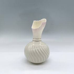 Belleek Porcelain Accent Vase, Light Pink