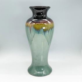 Apropos Pottery Vase, Teal and Brown
