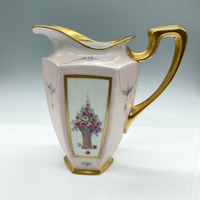 Antique Richard Etched Bone China Water Pitcher