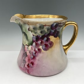 W.G. & Co. Limoges Porcelain Pitcher, Grapes