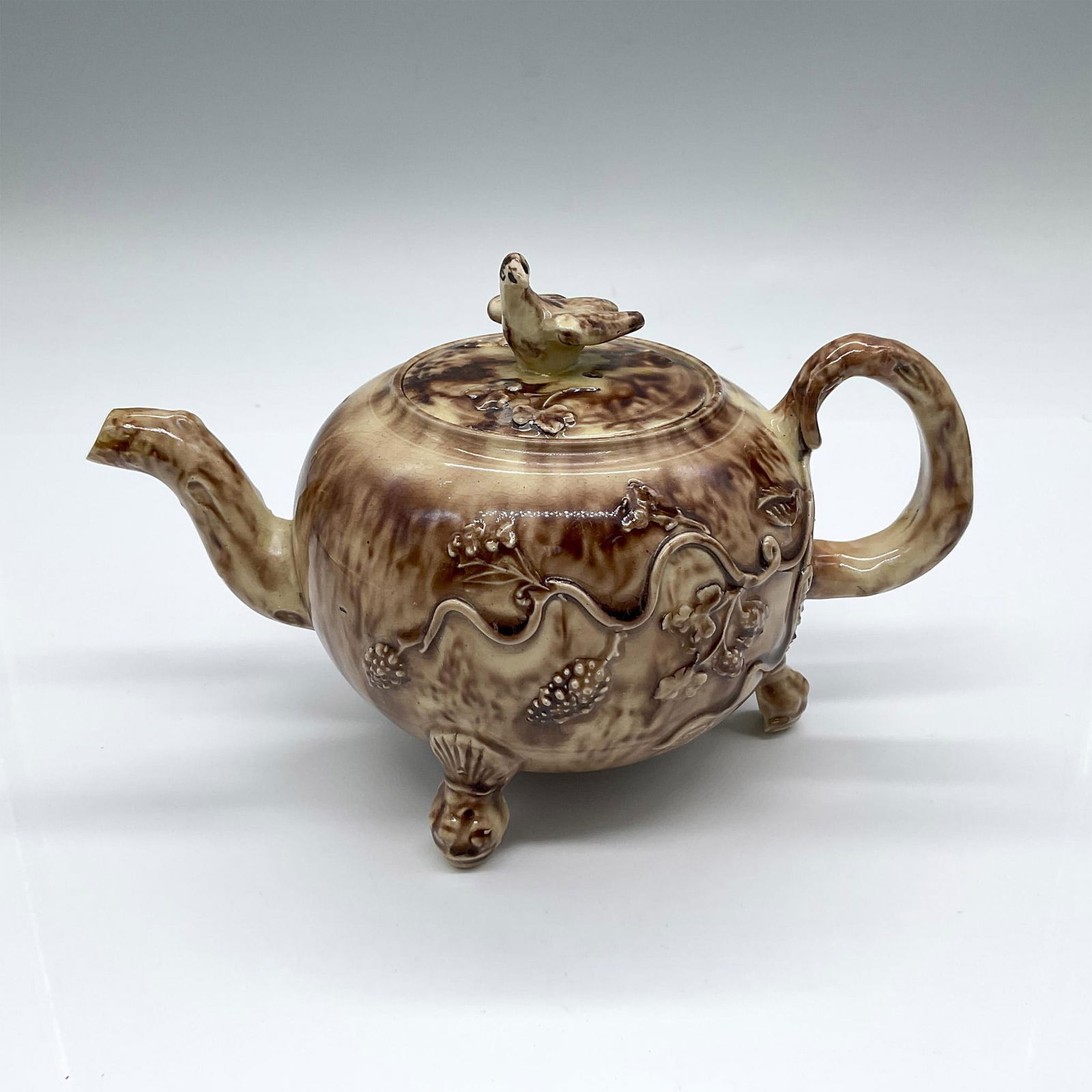 Staffordshire Whieldon Type Creamware Teapot (1 of 4)