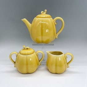 3pc Rookwood Pottery Teapot, Sugar Bowl, Creamer