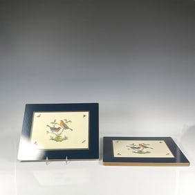 4pc Vintage Emmanuel Place Mats, Birds Oxford