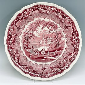 Mason's Ironstone Serving Plate, Vista Red