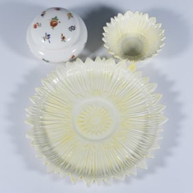 3pc Vintage P.S. Pottery Floral Home Decor