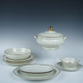 8pc Bernardaud Limoges Porcelain Louis XV Serving Dishes