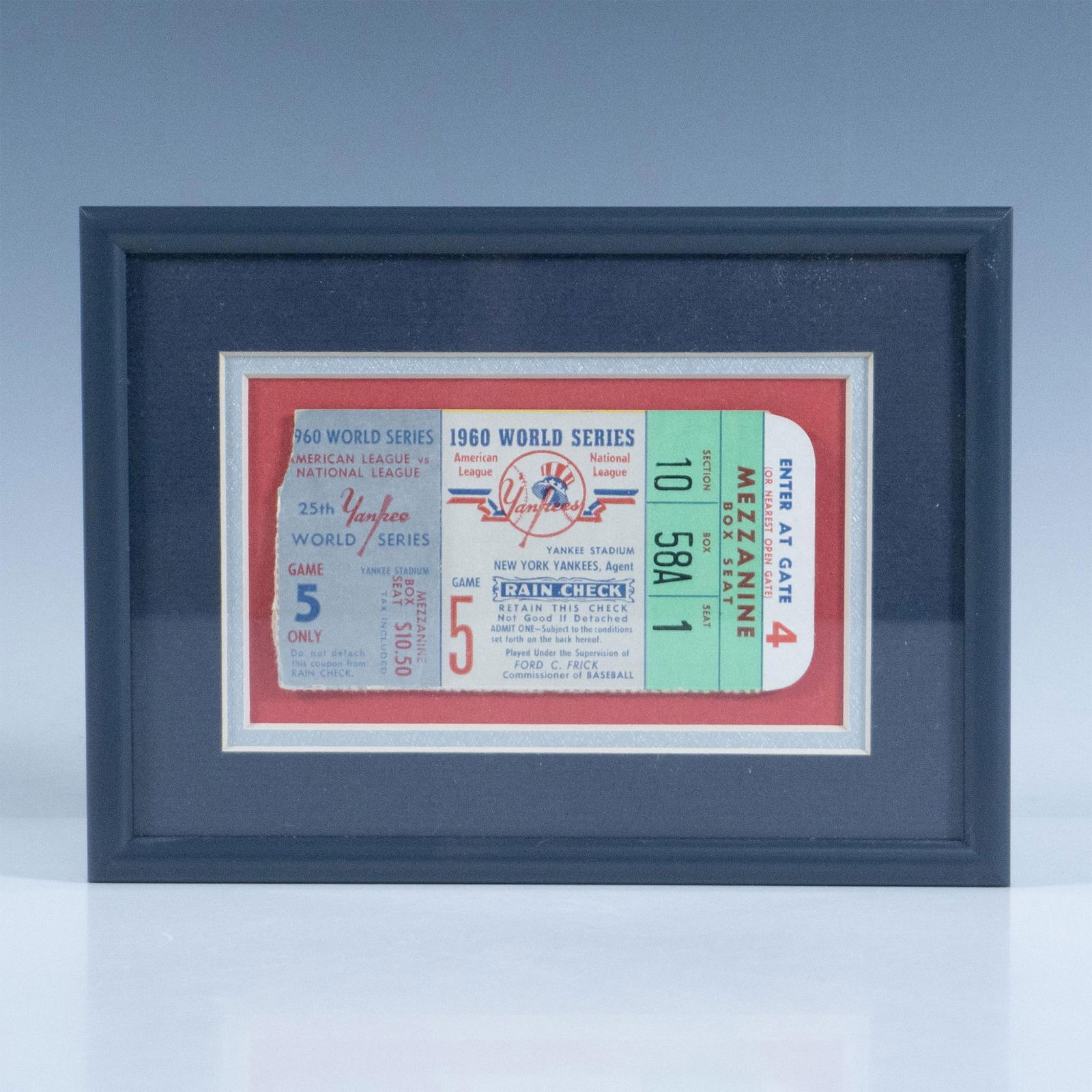 1960 New York Yankees World Series Baseball Ticket Stub (1 of 4)