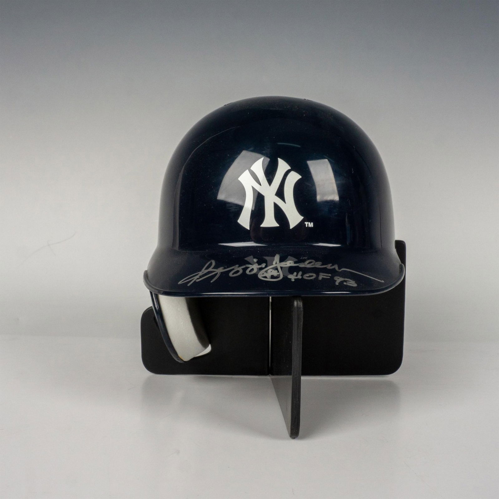 HOF Reggie Jackson Autographed New York Yankees Mini Helmet (1 of 8)