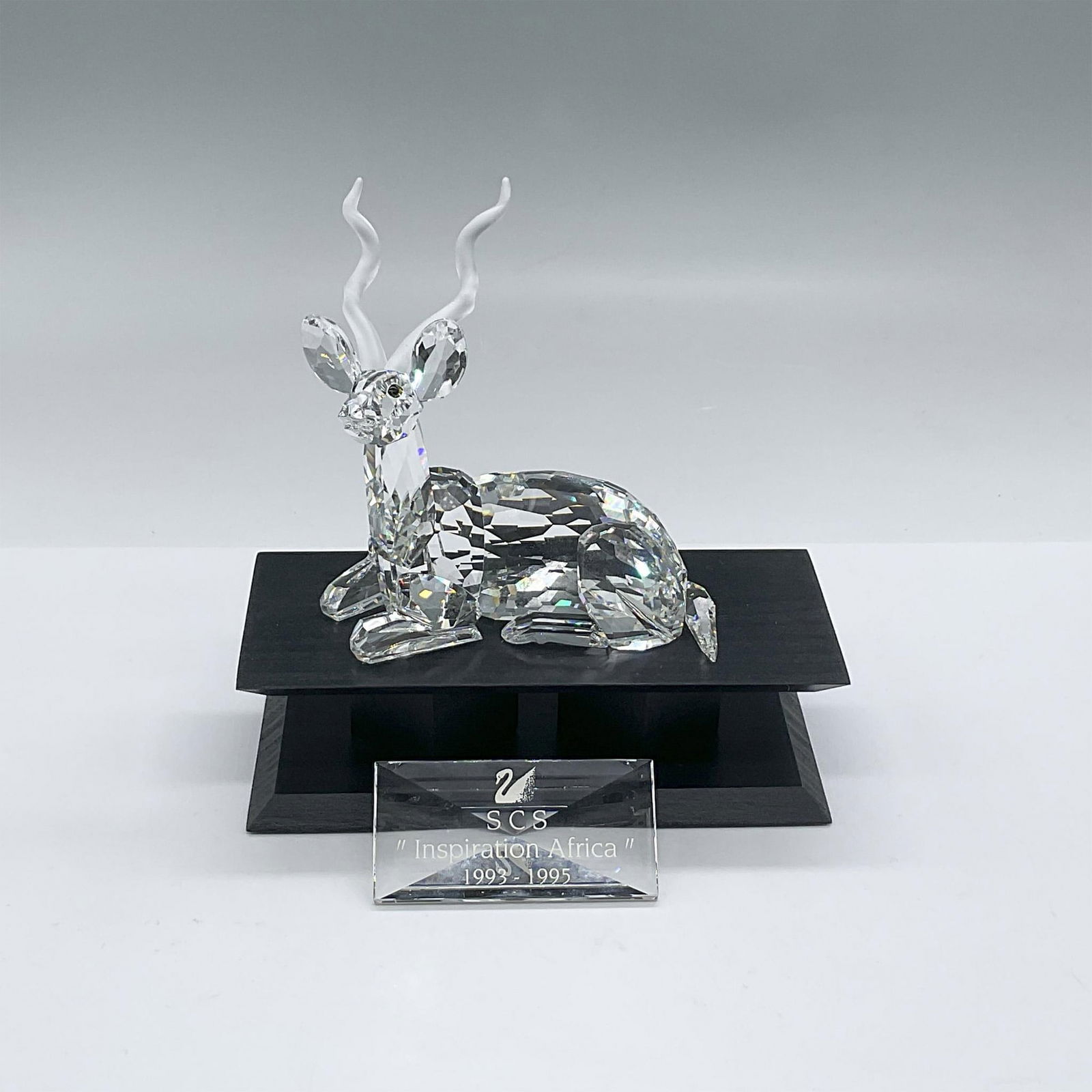 3pc Swarovski Crystal Figurine, Kudu with Stand and Plaque (1 of 4)