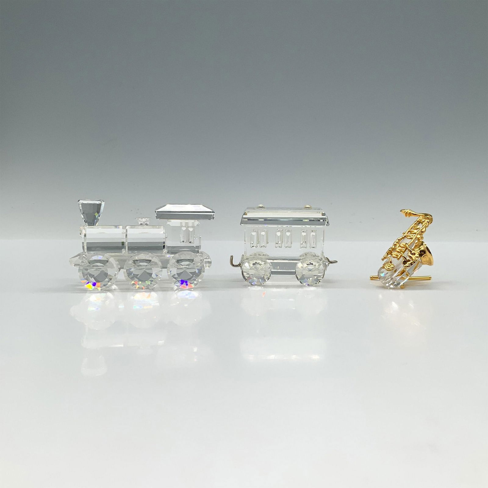 3pc Swarovski Crystal Train Parts & Saxophone (1 of 4)