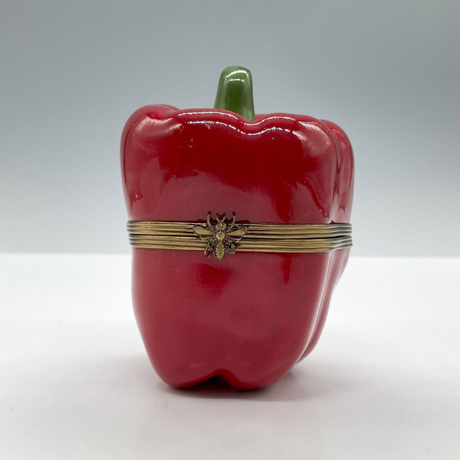 Limoges Porcelain Treasure Box, Red Bell Pepper (1 of 4)