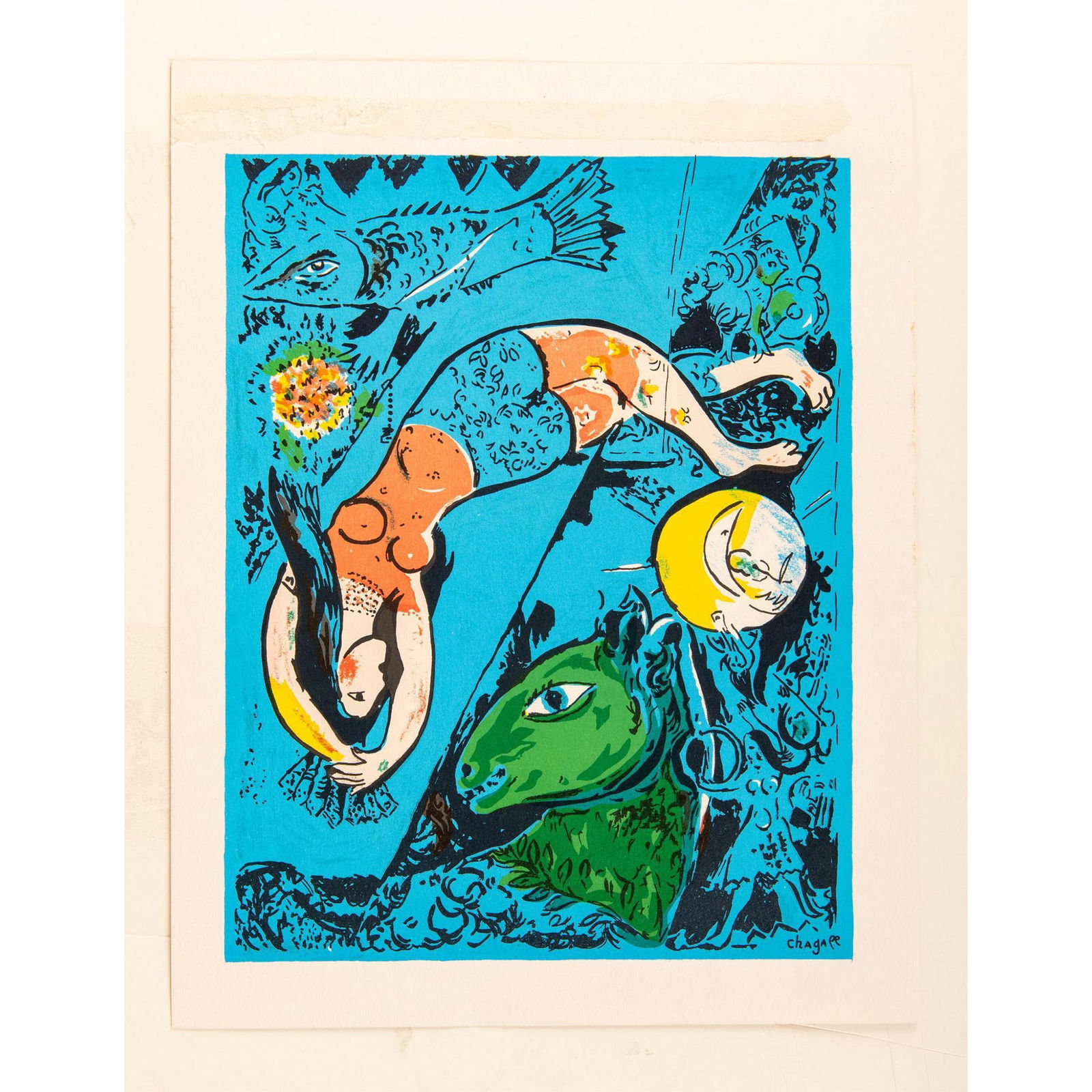 Marc Chagall (After) Original Color Lithograph on Paper (1 of 5)