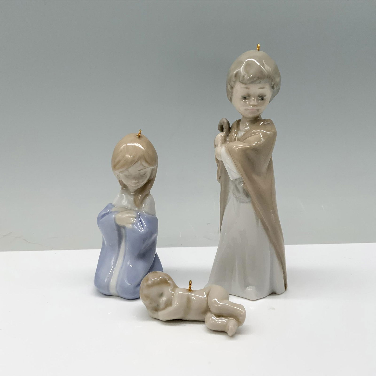 3pc Lladro Porcelain Ornaments, Mini Holy Family 01005657 (1 of 4)