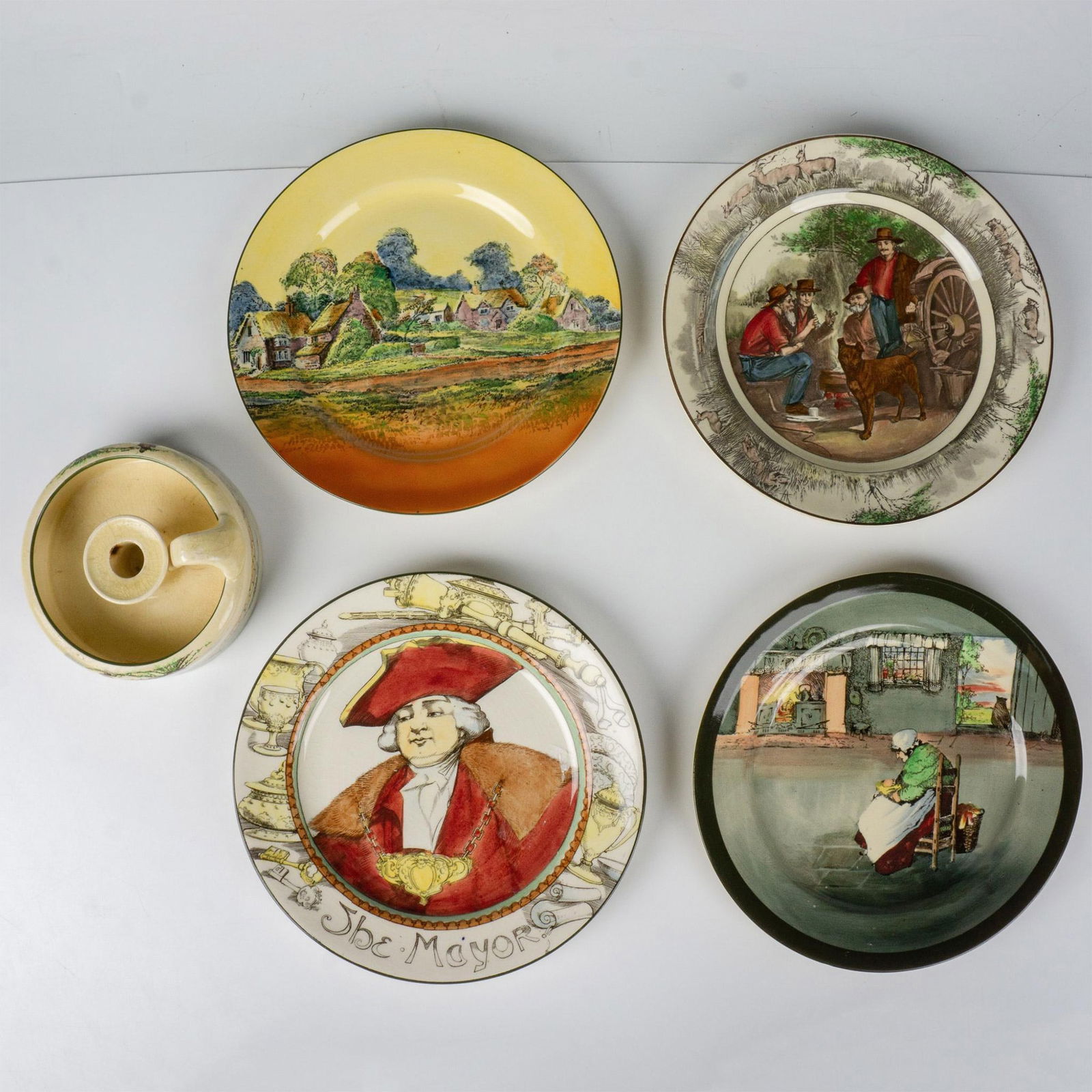5pc Royal Doulton Series Ware Plates + Candlestick (1 of 6)
