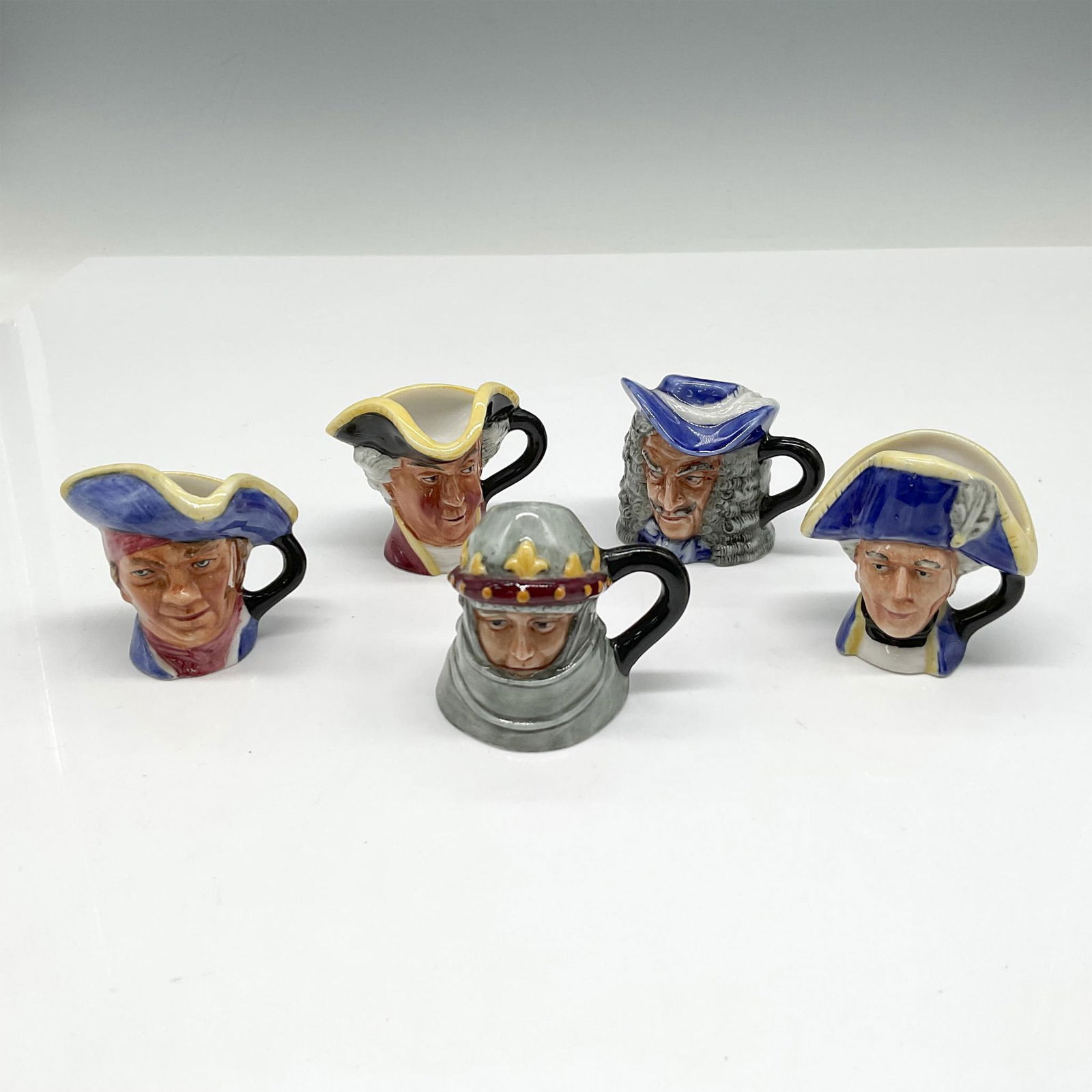 5pc Vintage Franklin Porcelain Tiny Character Jugs (1 of 3)