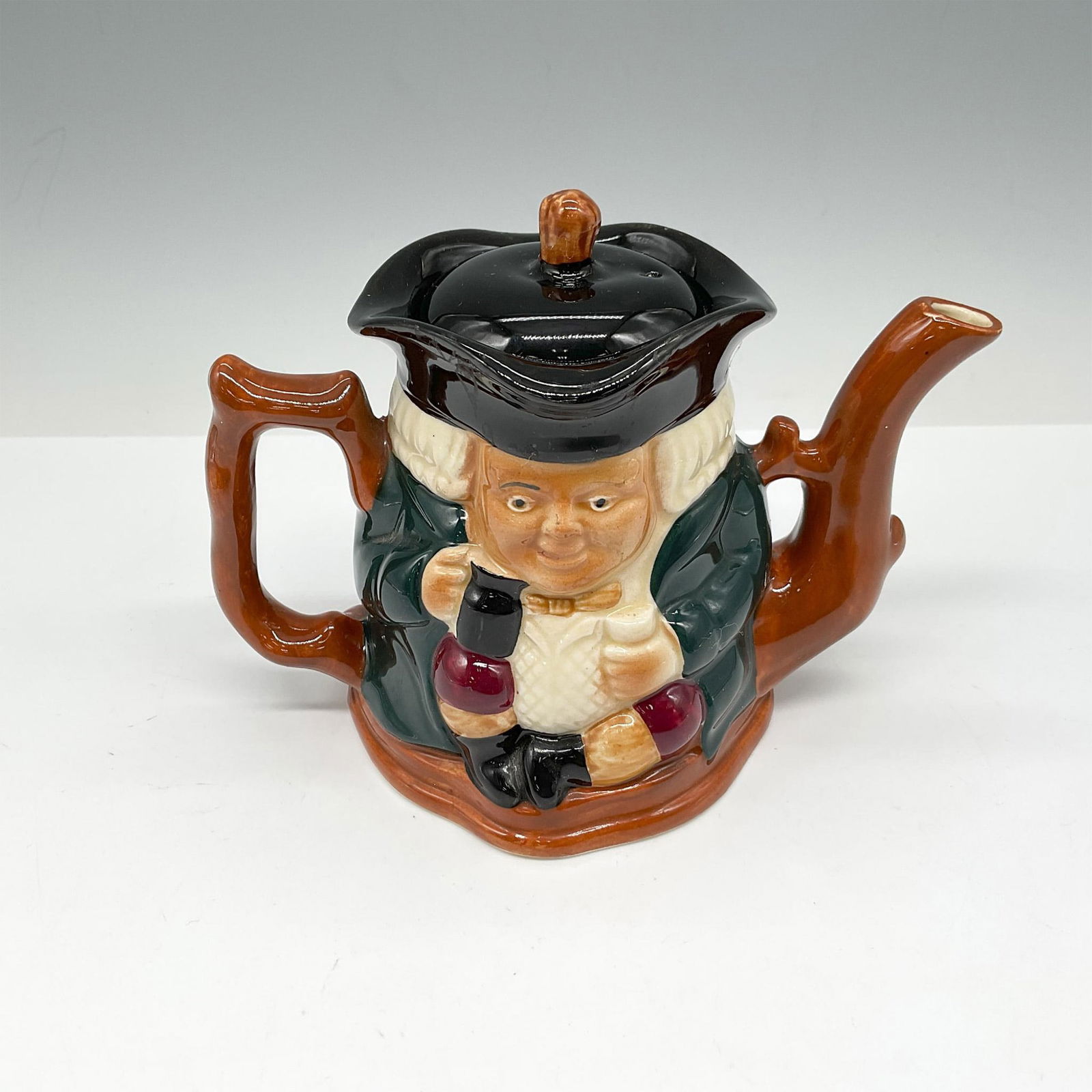 Staffordshire Porcelain 2-Sided Toby Teapot (1 of 4)