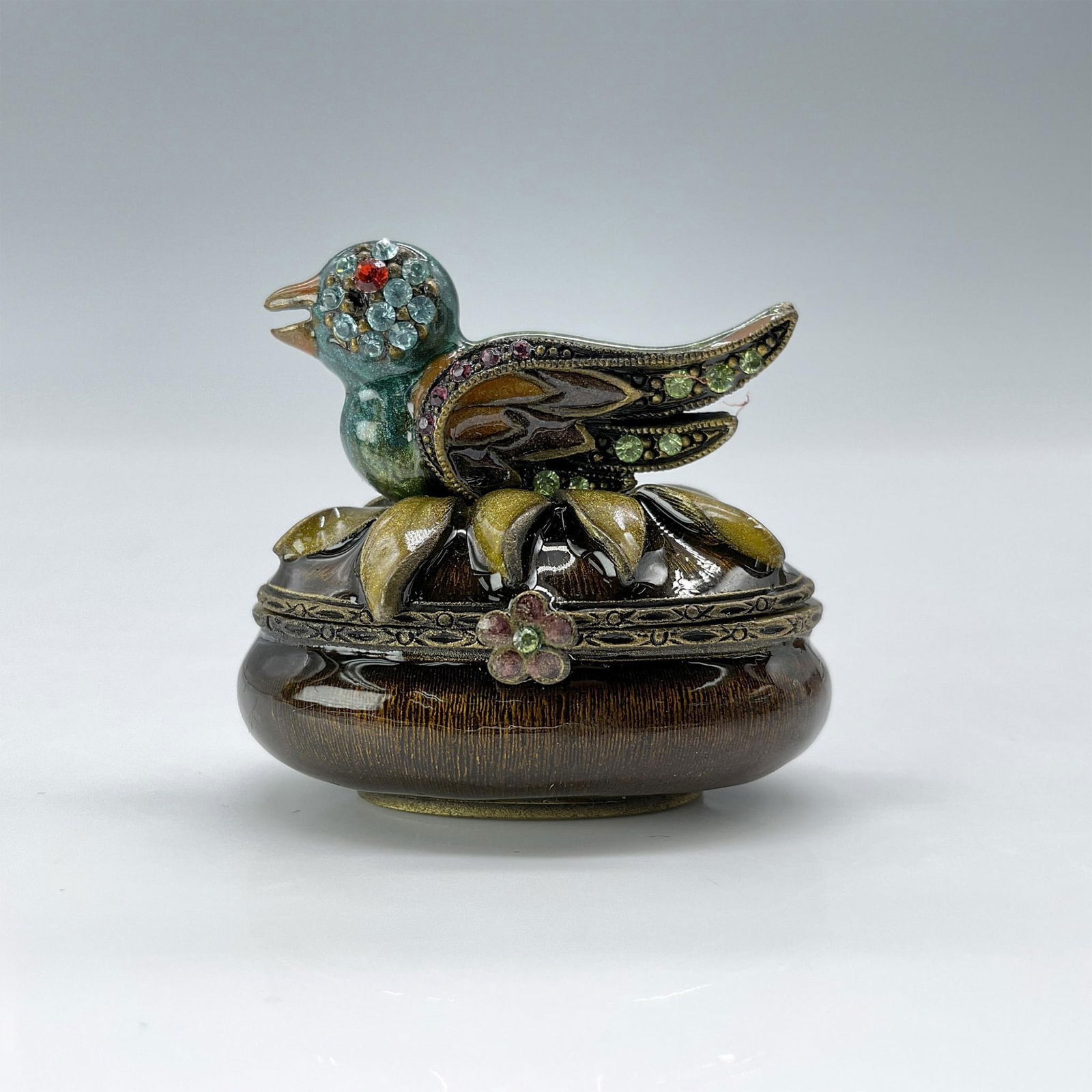 Jay Strongwater Bird Bejeweled Oval Ring Box (1 of 5)