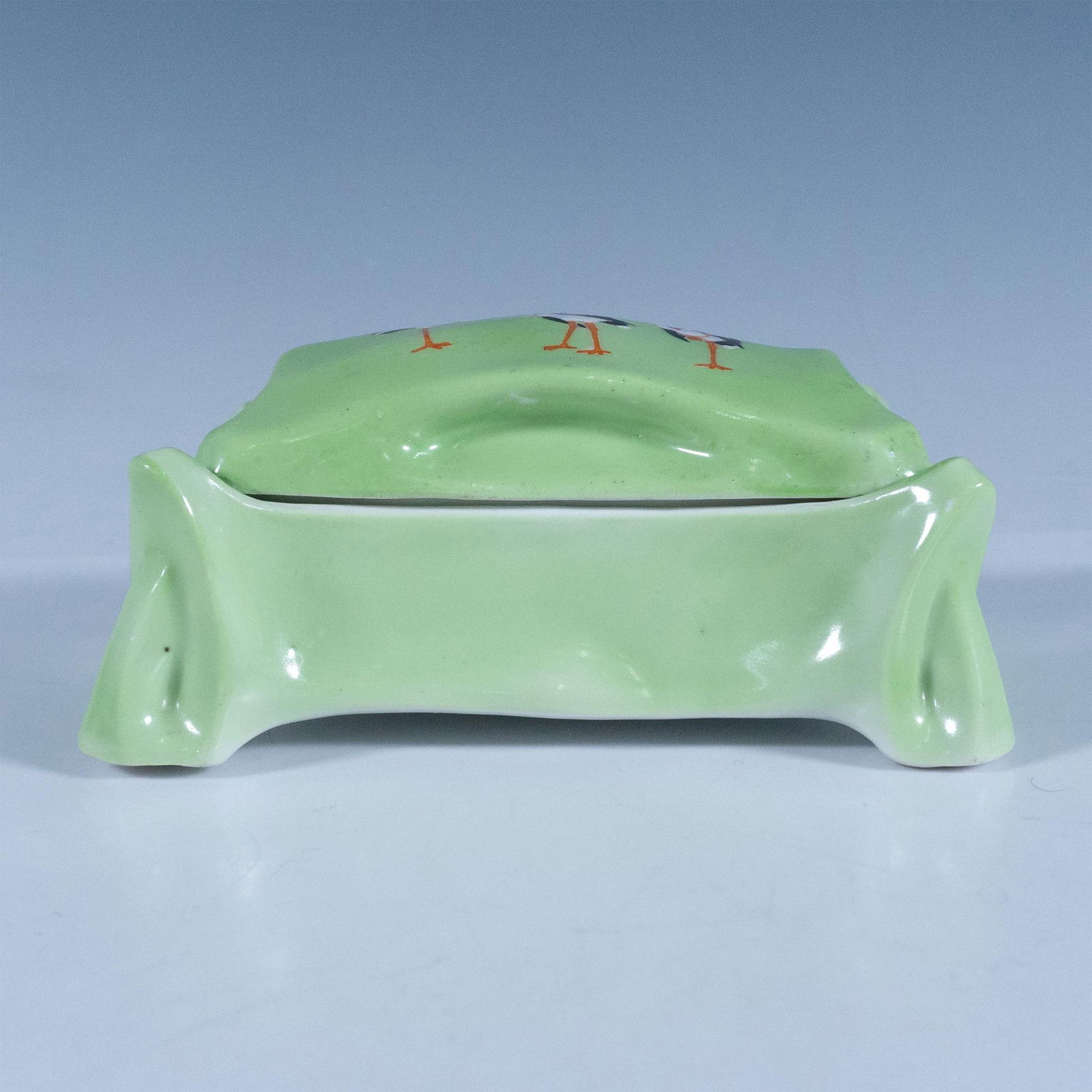 Royal Bayreuth Lidded Playing Card Box with Storks (1 of 4)