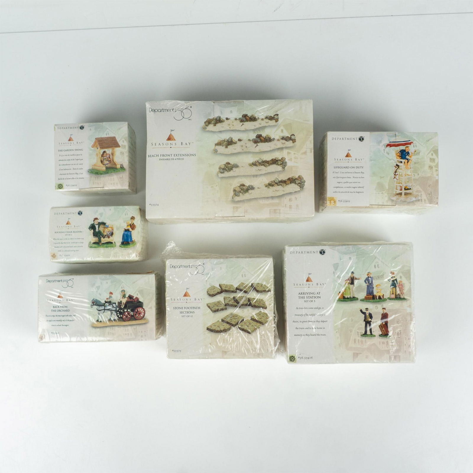 7pc Dept 56 Seasons Bay Figurine and Accessory Grouping (1 of 5)