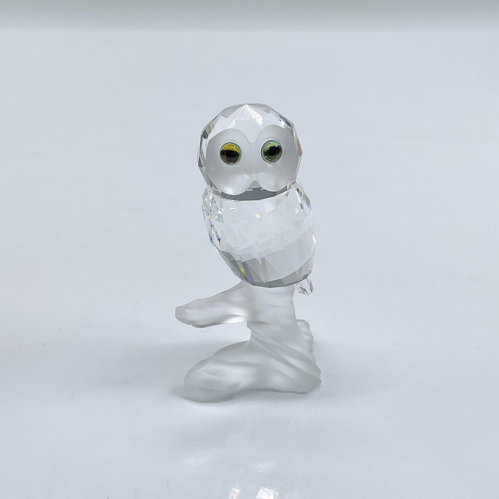 Swarovski Silver Crystal Figurine, Perched Owl (1 of 4)