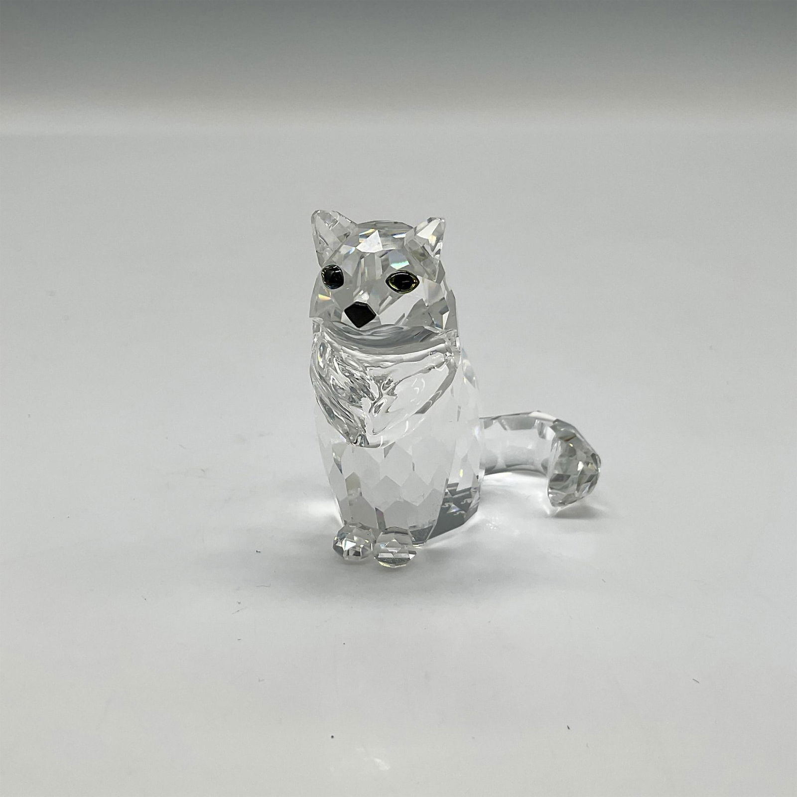 Swarovski Silver Crystal Figurine, Sitting Cat (1 of 4)